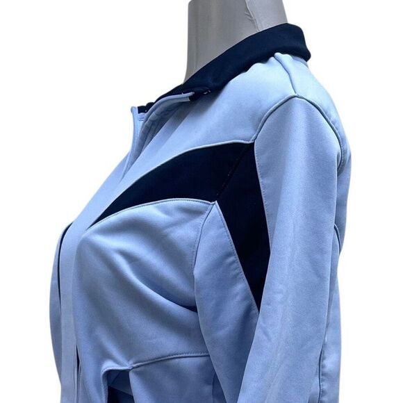 Nike Full Zip Jacket Women's Large Blue Two-Tone Athletic Long Sleeve Pockets - Picture 11 of 14